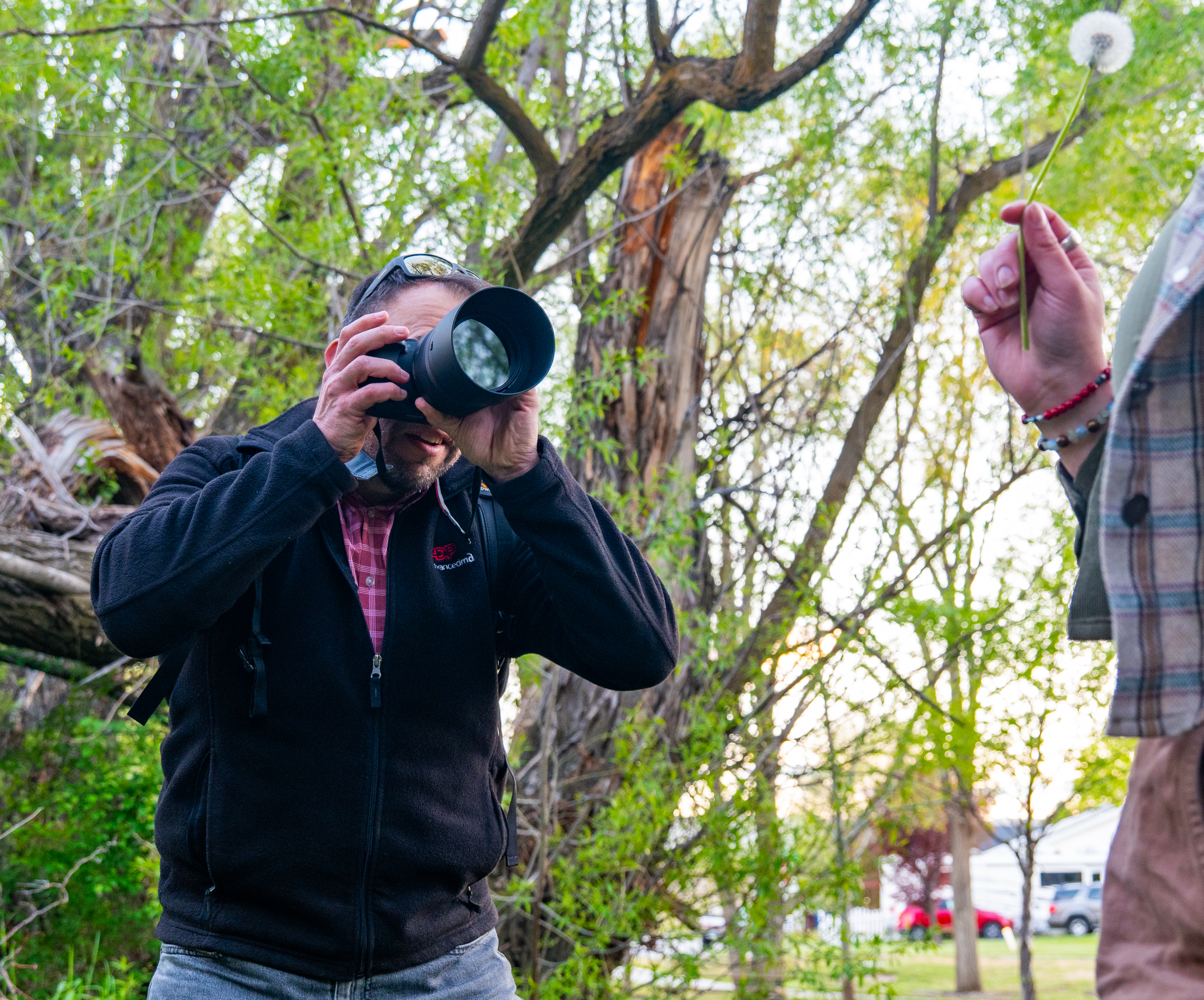 Live portrait session behind the scenes